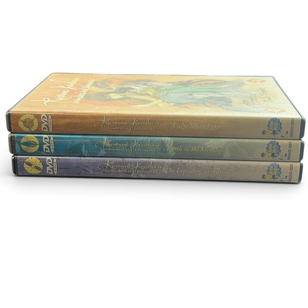 Rurouni Kenshin Wandering Samurai DVD Set Vol 1 2 4 Anime Works Media Blasters